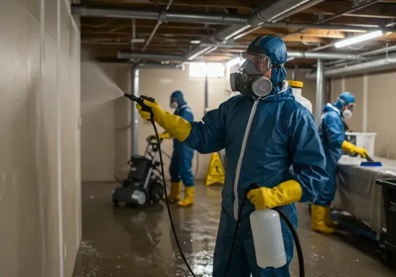 Basement Sanitization and Antimicrobial Treatment process in West Wendover, NV